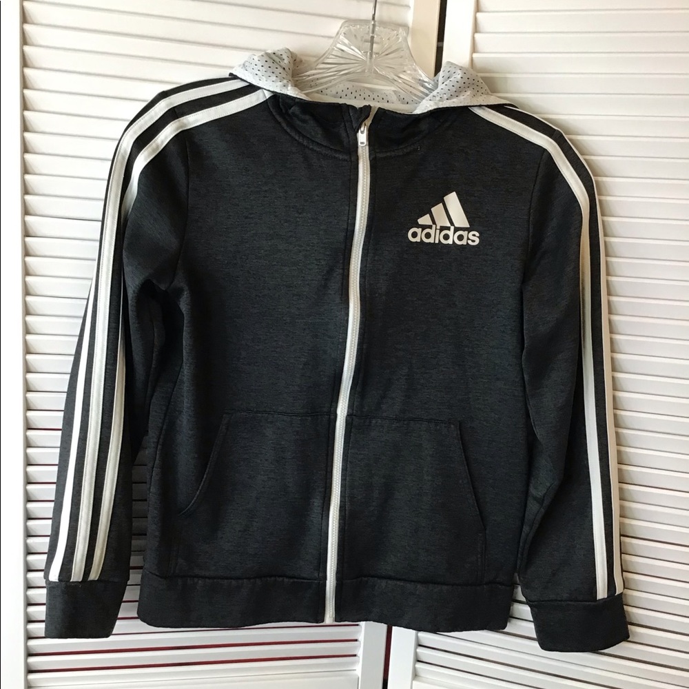 Adidas Hoodie Jacket. Boys size 10/12.